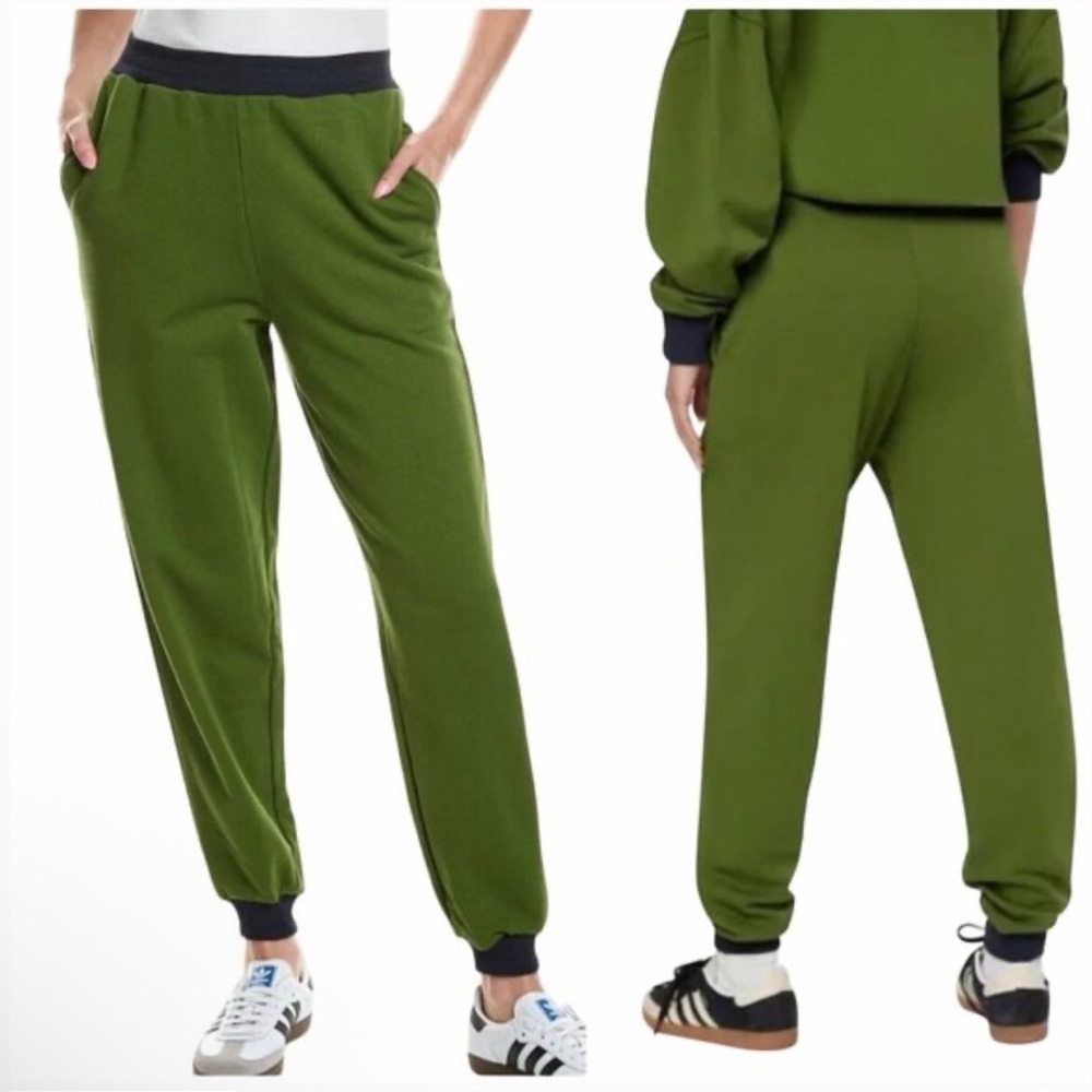 NWT WeWoreWhat Woman's Slim Leg Green Blue Joggers, Size Medium - Picture 1 of 9